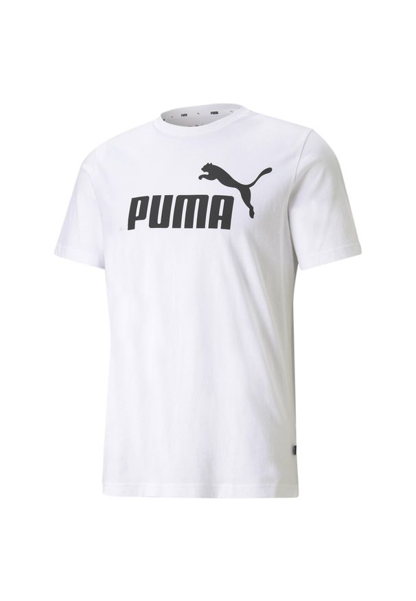 Koszulka męska sportowa Puma ESS Logo Tee. Kolor: biały. Materiał: materiał