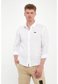 Aeronautica Militare - Koszula męska lniana AERONAUTICA MILITARE. Materiał: len #1