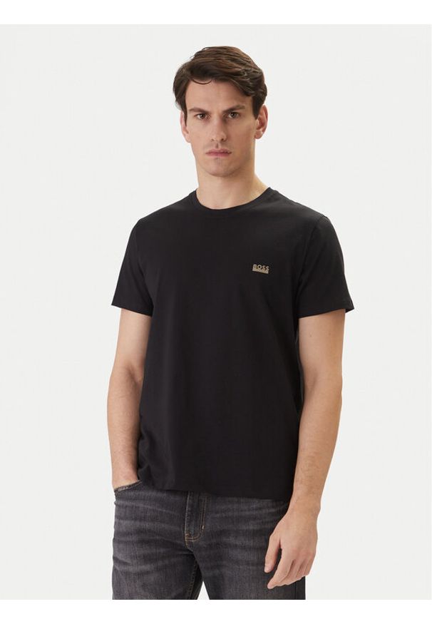 BOSS T-Shirt 50531401 Czarny Regular Fit. Kolor: czarny. Materiał: bawełna