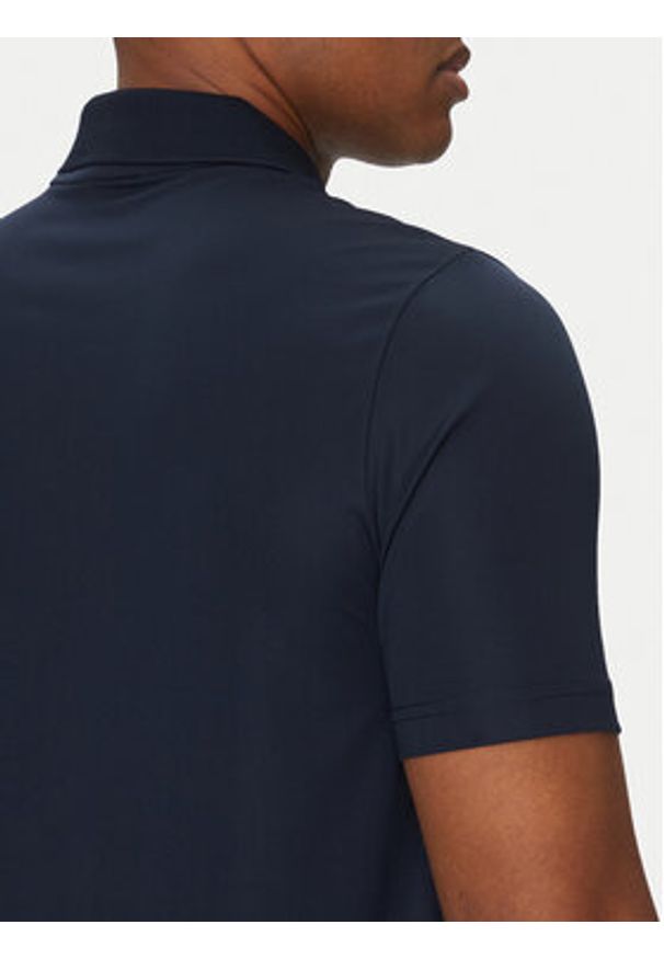 Lacoste Polo DH2341 Granatowy Regular Fit. Typ kołnierza: polo. Kolor: niebieski. Materiał: syntetyk