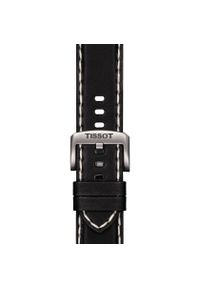 W.KRUK Tissot czarny pasek skórzany 22 mm. Kolor: czarny. Materiał: skóra. Styl: klasyczny, sportowy #1