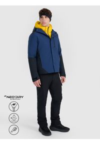 4f - 4F Kurtka trekkingowa membrana 10000 męska - granatowa L. Kolor: niebieski. Materiał: poliester. Technologia: Primaloft. Sport: wspinaczka, turystyka piesza #2