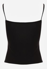 Born2be - Czarny Wiskozowy Top z Podwójnymi Ramiączkami Hendrea. Okazja: na co dzień. Kolor: czarny. Materiał: wiskoza. Długość rękawa: na ramiączkach. Styl: casual, elegancki #6