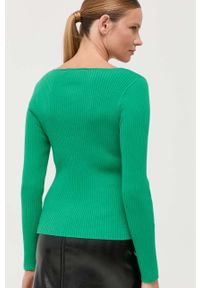 Karl Lagerfeld sweter damski kolor zielony lekki. Kolor: zielony. Materiał: dzianina, prążkowany. Długość rękawa: długi rękaw. Długość: długie #4