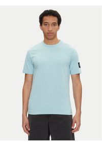 Calvin Klein Jeans T-Shirt J30J323484 Błękitny Regular Fit. Kolor: niebieski. Materiał: bawełna