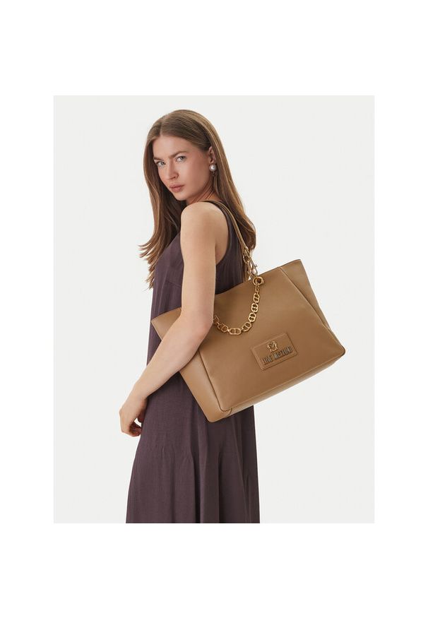 Love Moschino - Torebka LOVE MOSCHINO. Kolor: beżowy