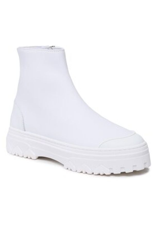 Patrizia Pepe Botki 8Y0016/L011-W338 Biały. Kolor: biały. Materiał: skóra