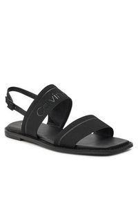 Calvin Klein Sandały Flat Sandal He HW0HW01990 Czarny. Kolor: czarny. Materiał: materiał #3