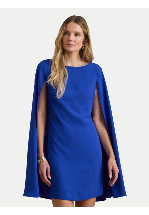 Lauren Ralph Lauren - LAUREN RALPH LAUREN Sukienka koktajlowa 253980921006 Niebieski Slim Fit. Kolor: niebieski. Materiał: syntetyk. Styl: wizytowy