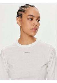 Calvin Klein Bluzka Nano Logo K20K207572 Biały Regular Fit. Kolor: biały. Materiał: bawełna #2