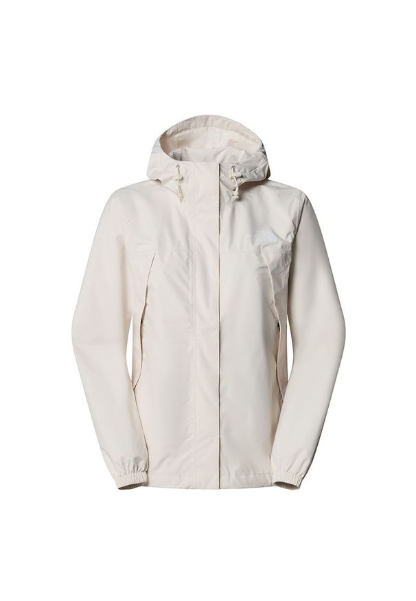 Kurtka The North Face Antora Rain Jacket 0A8BKDQLI1 - biała. Typ kołnierza: kaptur. Kolor: biały. Materiał: poliester, materiał. Styl: klasyczny, sportowy