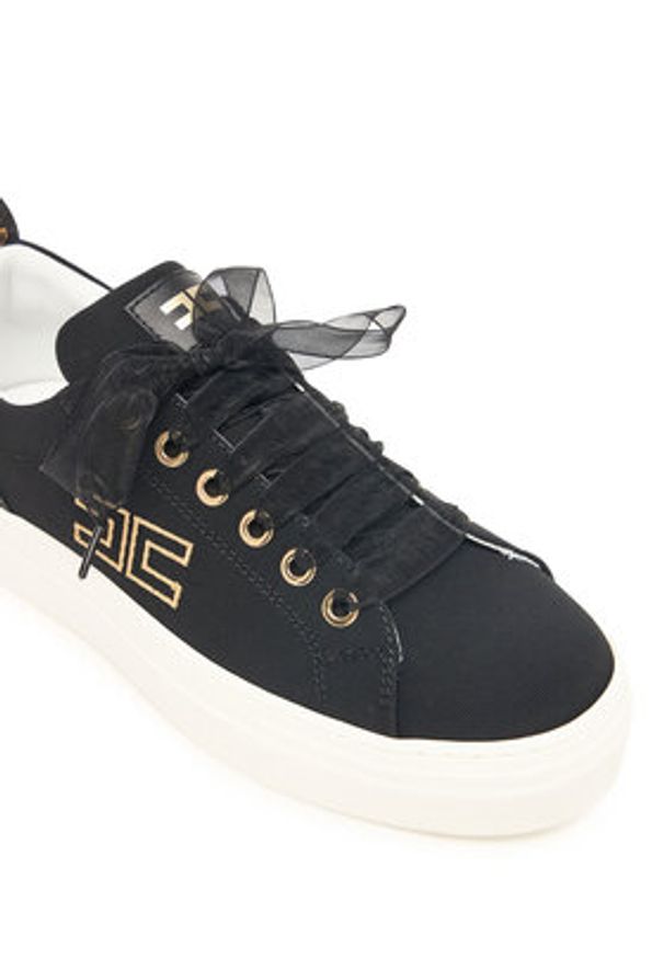 Elisabetta Franchi Sneakersy F4A9-E0528-1256 D Czarny. Kolor: czarny. Materiał: materiał