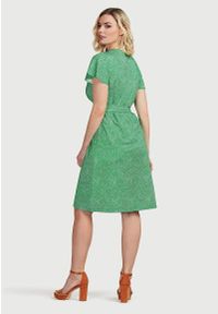Cellbes - Wzorzysta, kopertowa sukienka z dżerseju. Kolor: zielony. Materiał: jersey. Długość rękawa: krótki rękaw. Typ sukienki: kopertowe #3