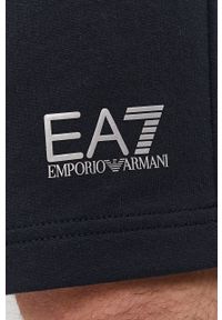 EA7 Emporio Armani szorty bawełniane kolor granatowy. Okazja: na co dzień. Kolor: niebieski. Materiał: bawełna. Styl: casual #4