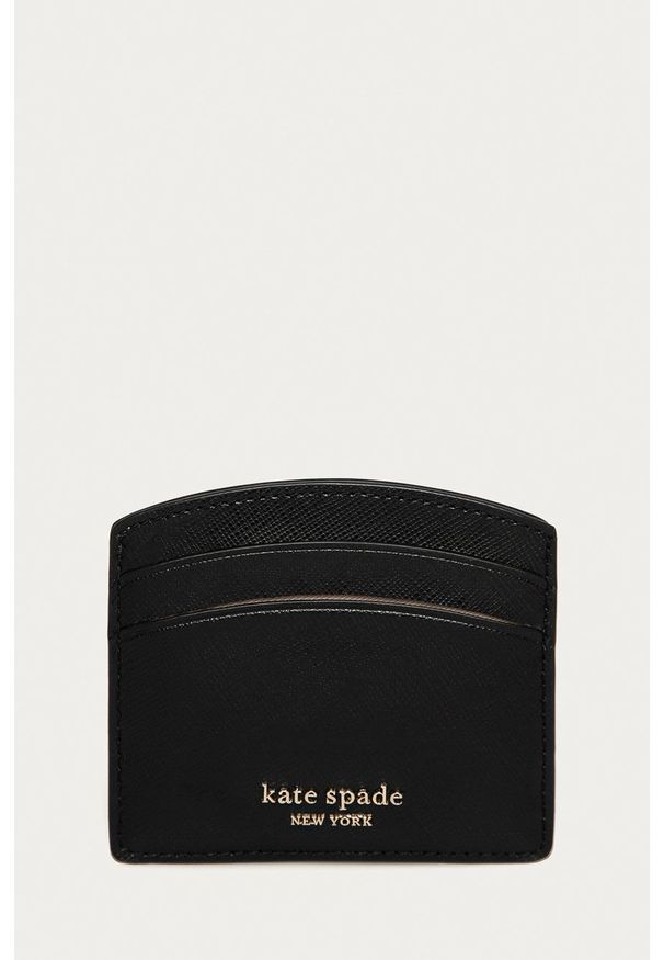 Kate Spade - Portfel skórzany. Kolor: czarny. Materiał: skóra. Wzór: gładki