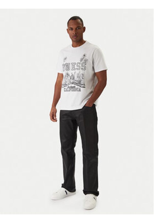 Guess T-Shirt M6RI01 I3Z14 Biały Regular Fit. Kolor: biały. Materiał: bawełna