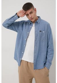 Lee koszula jeansowa męska regular z kołnierzykiem klasycznym. Typ kołnierza: kołnierzyk klasyczny. Kolor: niebieski. Materiał: jeans. Styl: klasyczny #4