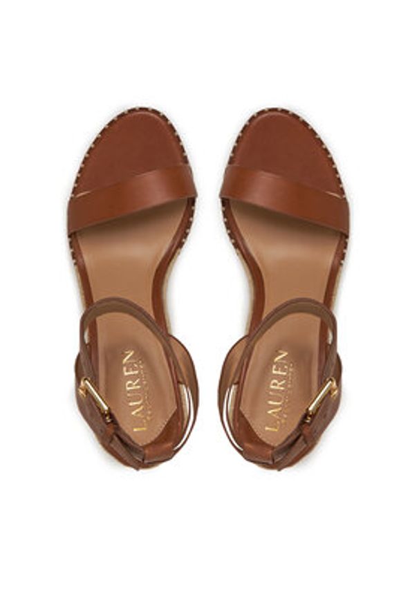 Lauren Ralph Lauren - LAUREN RALPH LAUREN Espadryle 802940573002 Brązowy. Kolor: brązowy. Materiał: skóra