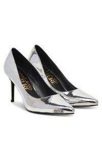 Versace Jeans Couture Szpilki 80VA3S50 ZS406 900 Srebrny. Kolor: srebrny. Materiał: skóra. Obcas: na szpilce #4