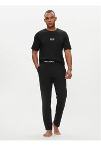 Jack & Jones - Jack&Jones Piżama Oscar 12258228 Czarny Standard Fit. Kolor: czarny. Materiał: bawełna #1