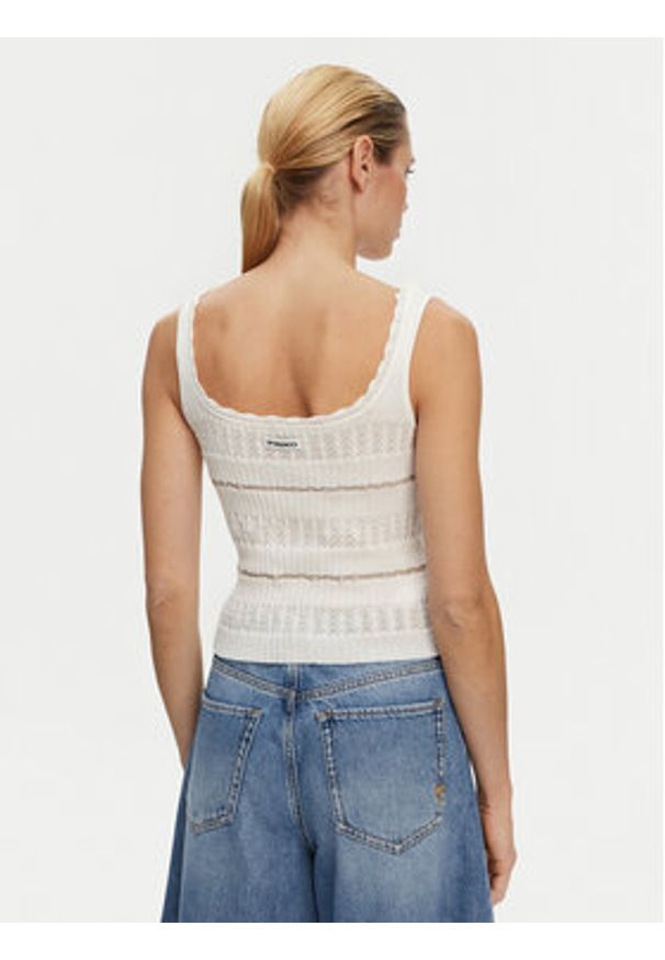 Pinko - PINKO Top 104736 A2FC Biały Regular Fit. Kolor: biały. Materiał: bawełna
