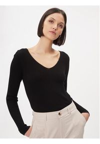 only - ONLY Sweter 15302350 Czarny Regular Fit. Kolor: czarny. Materiał: wiskoza #3
