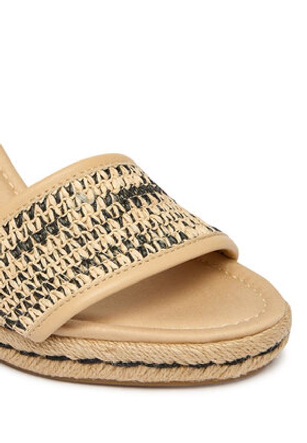 TOMMY HILFIGER - Tommy Hilfiger Espadryle High Wedge Espad FW0FW09471 Beżowy jasny. Kolor: beżowy. Materiał: syntetyk