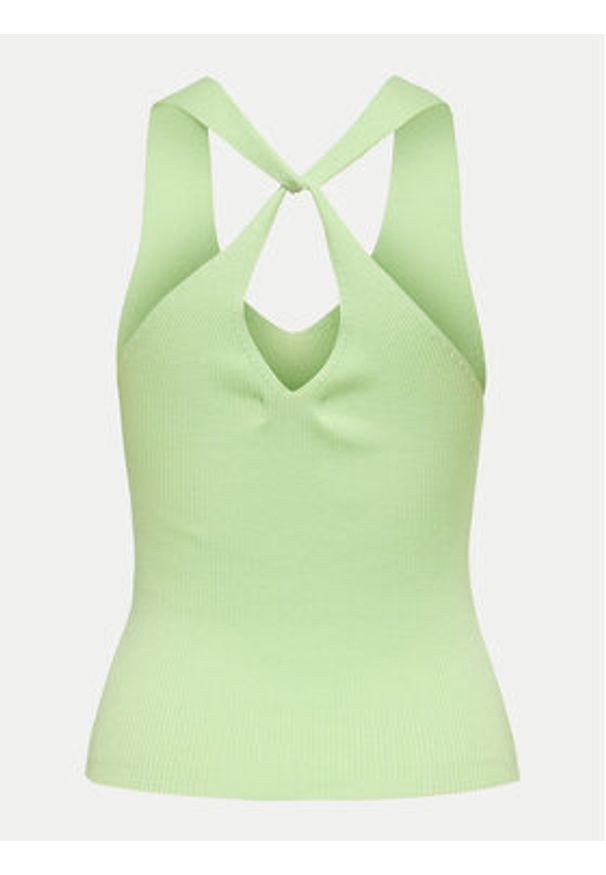 JDY Top Sabrina 15258897 Zielony Slim Fit. Kolor: zielony. Materiał: wiskoza