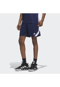 Adidas - Icon Squad Shorts. Kolor: niebieski, wielokolorowy, biały. Materiał: materiał. Sport: fitness