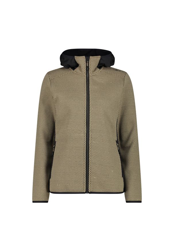 Bluza damska turystyczna CMP 34H2876. Okazja: na co dzień. Kolor: zielony. Styl: casual, sportowy. Sport: turystyka piesza