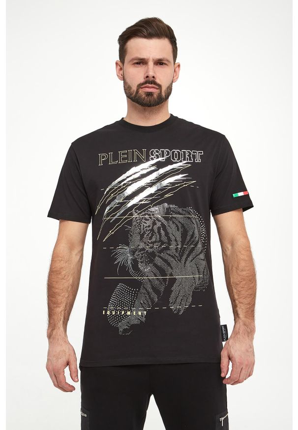 Plein Sport - T-shirt męski PLEIN SPORT. Styl: sportowy