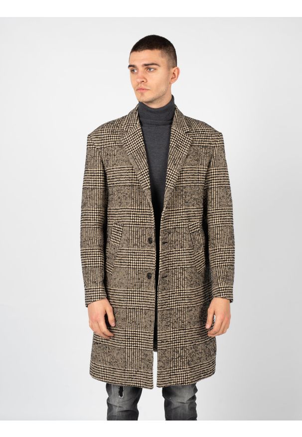 Xagon Płaszcz | A23062PCAO36 | Mężczyzna | Beżowy. Okazja: na co dzień. Kolor: beżowy. Materiał: poliester, wełna, akryl, bawełna. Styl: casual