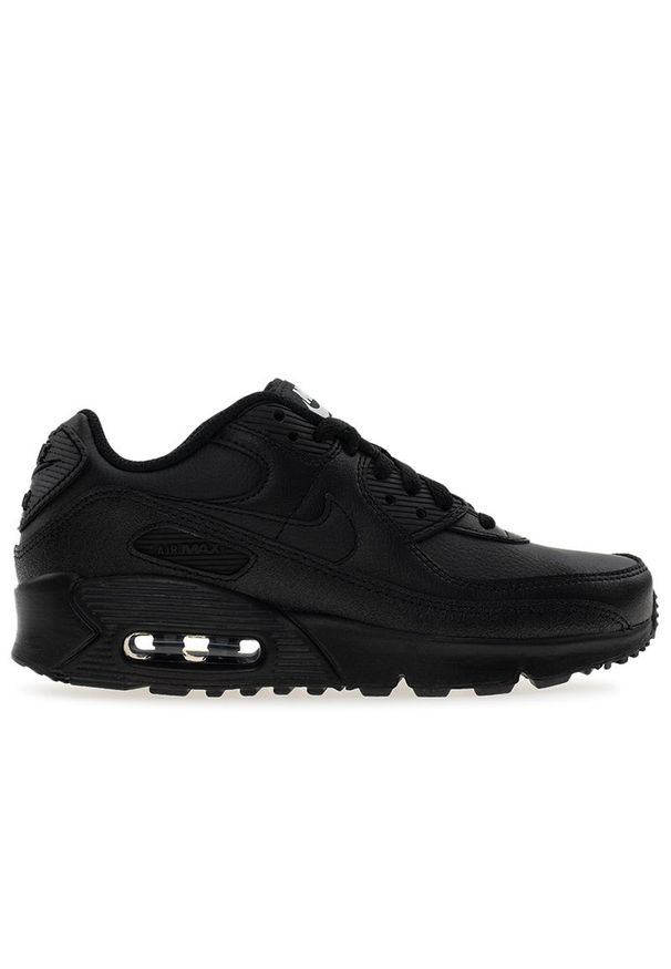 Buty młodzieżowe Nike Air Max 90 Leather CD6864-028 - czarne. Okazja: na co dzień. Kolor: czarny. Materiał: skóra, guma, syntetyk. Szerokość cholewki: normalna. Model: Nike Air Max 90, Nike Air Max