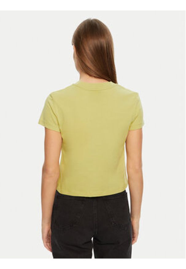 Calvin Klein Jeans T-Shirt Script Institutional J20J224984 Zielony Slim Fit. Kolor: zielony. Materiał: bawełna