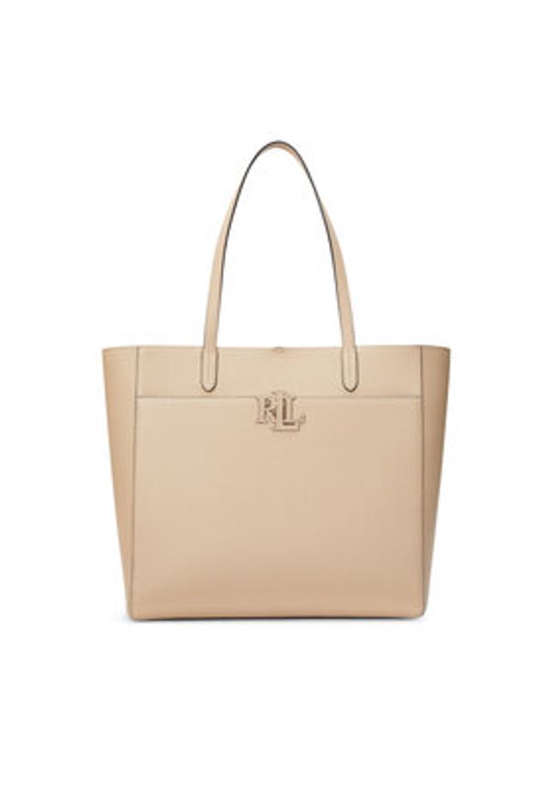Lauren Ralph Lauren - LAUREN RALPH LAUREN Torebka Cameryn 431960183004 Beżowy. Kolor: beżowy. Materiał: skórzane
