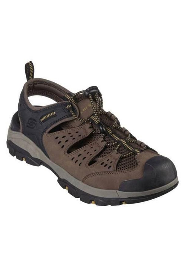 skechers - Buty trekkingowe męskie Skechers Tresmen Menard. Kolor: brązowy. Materiał: guma, materiał, tkanina, syntetyk