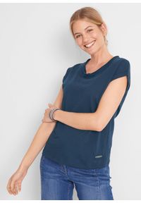 bonprix - T-shirt z czystej bawełny organicznej. Kolor: niebieski. Materiał: bawełna #1
