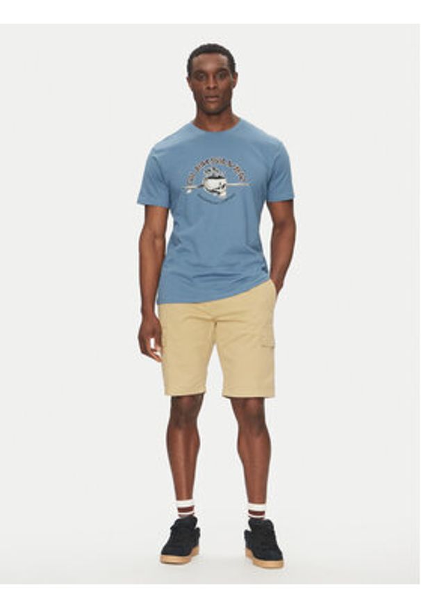 Quiksilver T-Shirt EQYZT08056 Niebieski Regular Fit. Kolor: niebieski. Materiał: bawełna