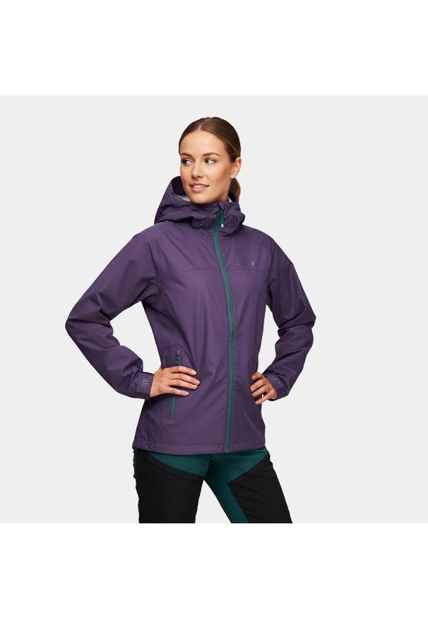 Kurtka trekkingowa 2,5 warstwowa damska Alpinus Rocchetta. Kolor: fioletowy. Sport: turystyka piesza
