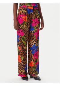 LOLA CASADEMUNT Spodnie palazzo MS2514015 Kolorowy Wide Leg. Materiał: wiskoza. Wzór: kolorowy #1