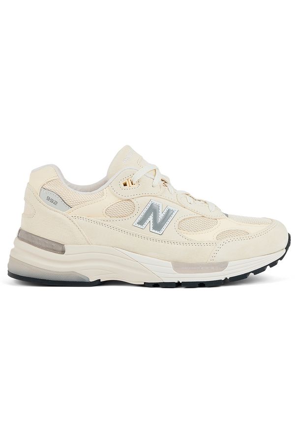 Buty unisex New Balance U992MC - beżowe. Kolor: beżowy. Materiał: zamsz, guma, materiał, syntetyk. Szerokość cholewki: normalna