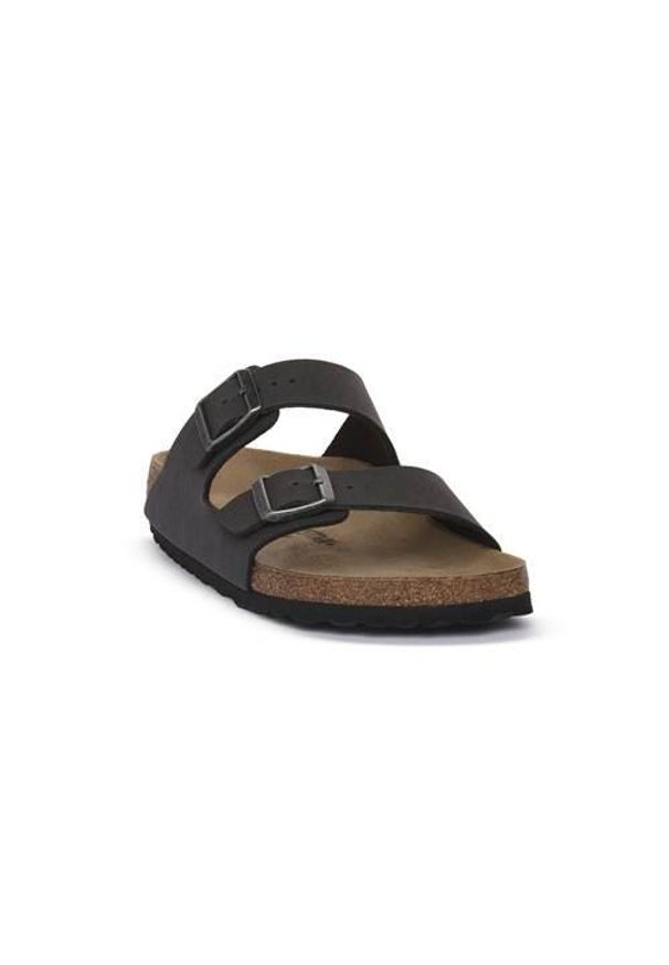 Klapki męskie Birkenstock Arizona Velvet. Kolor: czarny. Materiał: syntetyk, materiał. Szerokość cholewki: normalna. Sport: turystyka piesza