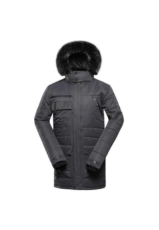 ALPINE PRO - Kurtka męska zimowa wodoodporna Alpine Pro Werd. Kolor: szary. Sezon: zima. Sport: turystyka piesza