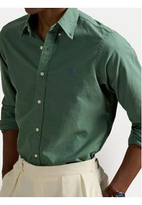 Polo Ralph Lauren Koszula 710804257056 Zielony Slim Fit. Typ kołnierza: polo. Kolor: zielony. Materiał: bawełna #4