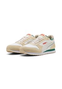 Puma - Sneakersy unisex St Miler Retro Run PUMA Warm White Canvas Wild Green Beige. Kolor: beżowy, biały, wielokolorowy. Sport: bieganie