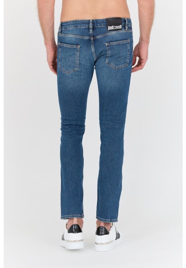 Just Cavalli - JUST CAVALLI Niebieskie męskie jeansy Slim, Rozmiar 33. Kolor: niebieski