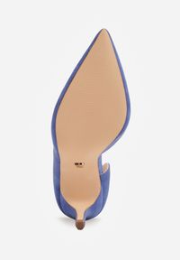 Renee - Niebieskie Szpilki Vices z Wkładką ze Skóry Naturalnej Ozdobione Wycięciem Oliritia. Okazja: na co dzień. Kolor: niebieski. Materiał: skóra. Wzór: aplikacja. Obcas: na szpilce. Styl: casual #4