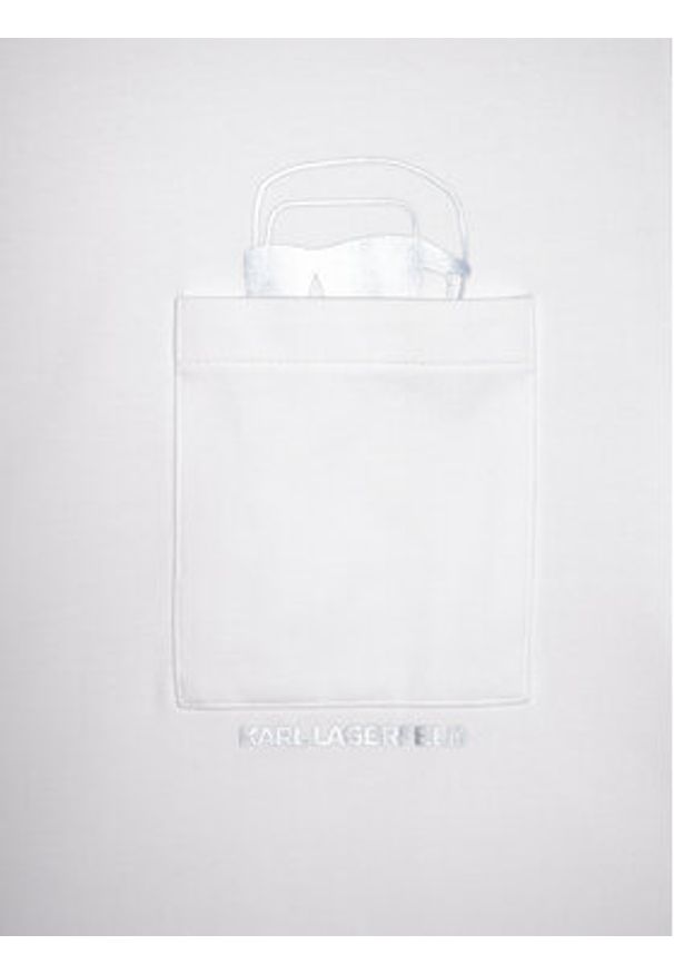 Karl Lagerfeld - KARL LAGERFELD Polo 745127 561225 Biały Regular Fit. Typ kołnierza: polo. Kolor: biały. Materiał: bawełna