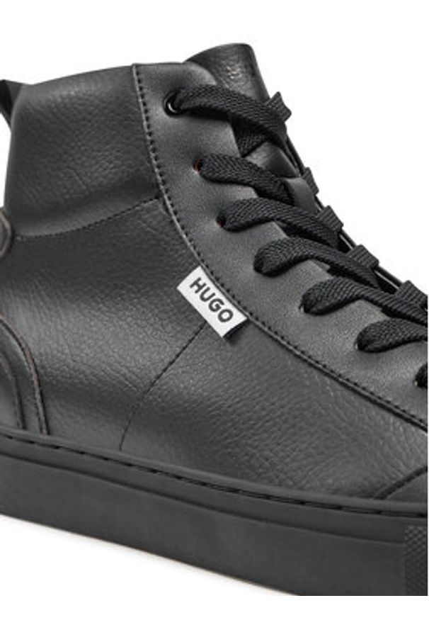 Hugo Sneakersy Morrie 50536984 Czarny. Kolor: czarny. Materiał: skóra