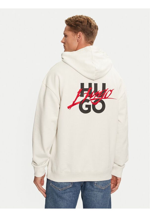 Hugo Bluza Dlogolong 50521070 Écru Relaxed Fit. Materiał: bawełna